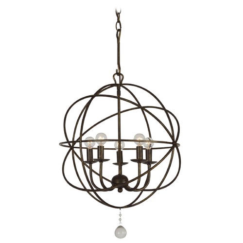 Crystorama Lighting Solaris English Bronze Pendant Light