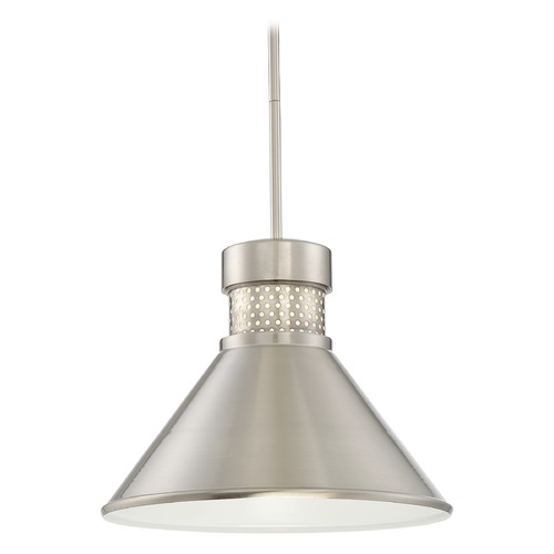 Nuvo Lighting Doral Brushed Nickel & White LED Pendant by Nuvo Lighting 62/852