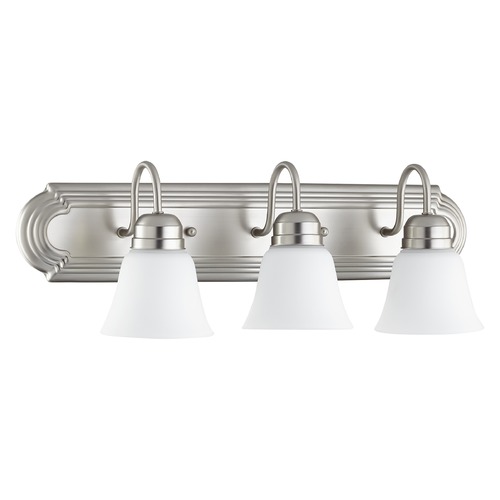 Quorum Lighting Satin Nickel Bathroom Light by Quorum Lighting 5094-3-65