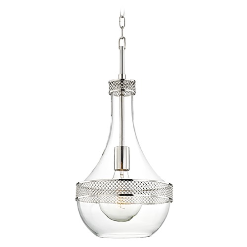Hagen Polished Nickel Pendant by Hudson Valley Lighting