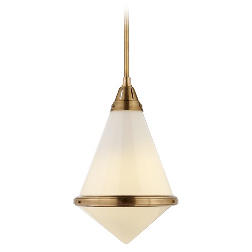 Visual Comfort Signature Collection Thomas OBrien Gale Pendant in Antique Brass by Visual Comfort Signature TOB5156HABWG