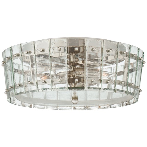 Carrier & Company Cadence Flush Mount in Nickel by Visual Comfort Signature