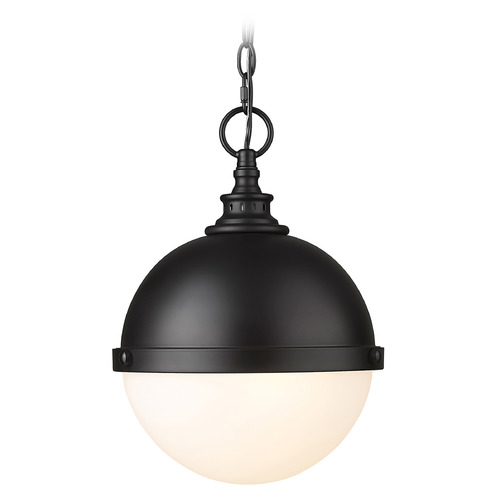 Peyton Matte Black Pendant by Z-Lite