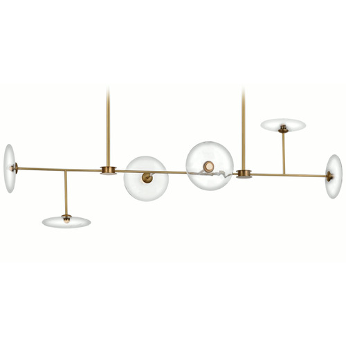 Ian K. Fowler Calvino Linear Chandelier in Brass by VC Signature