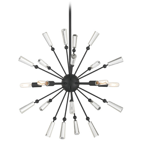 26-Inch Modern Pendant in Matte Black by Meridian