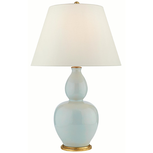 Visual Comfort Signature Collection Visual Comfort Signature Collection Yue Ice Blue Porcelain Table Lamp with Empire Shade CHA8663ICB-L