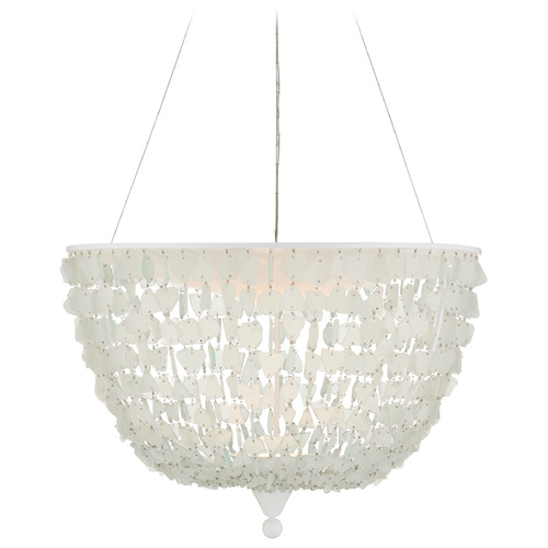 Currey and Company Thalassa Seaglass / Sugar White LED Pendant Light