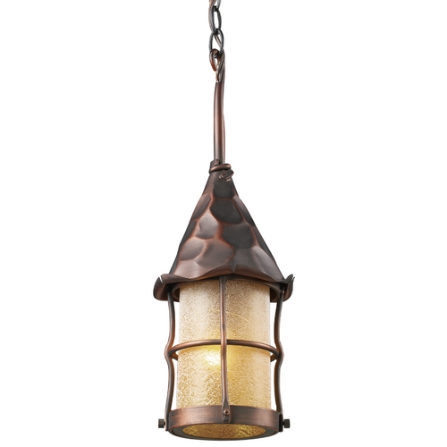 Elk Lighting Outdoor Hanging Light in Antique Copper Finish 388-AC