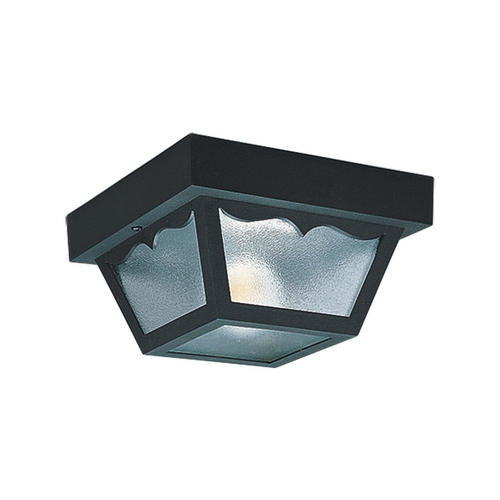 Generation Lighting 8.25-Inch Outdoor Flush Mount in Black by Generation Lighting 7567-32