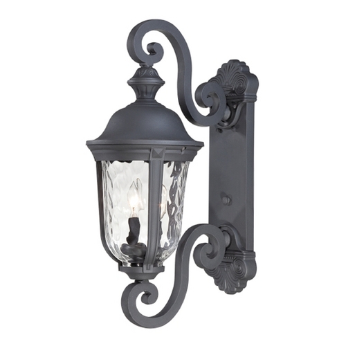 Outdoor Wall Light with Clear Glass in Black by Minka Lavery
