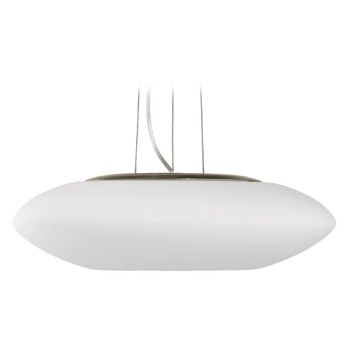 Quorum Lighting Satin Nickel Pendant with Oblong Shade by Quorum Lighting 808-65