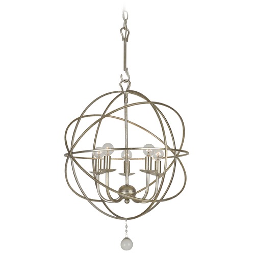 Crystorama Lighting Solaris Olde Silver Pendant Light