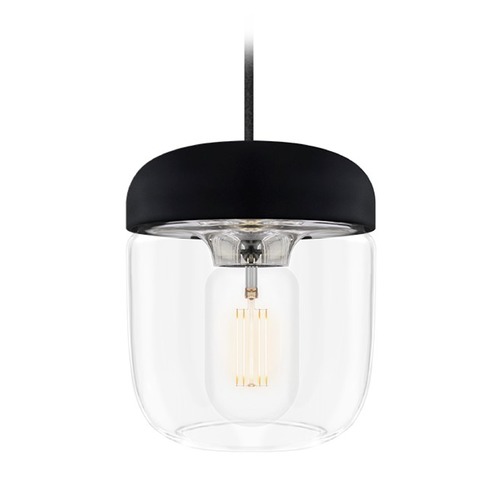 UMAGE Mid-Century Modern LED Plug-In Swag Pendant Light Black Acorn by UMAGE 2081_4010_4040