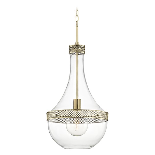 Hagen Aged Brass Pendant by Hudson Valley Lighting