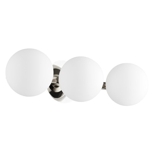 Polished Nickel Bathroom Light by Quorum Lighting