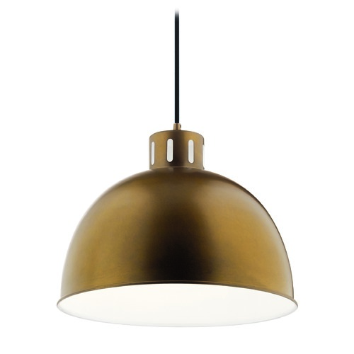 Kichler Lighting Zailey 15.75-Inch Natural Brass Pendant by Kichler Lighting 52153NBR