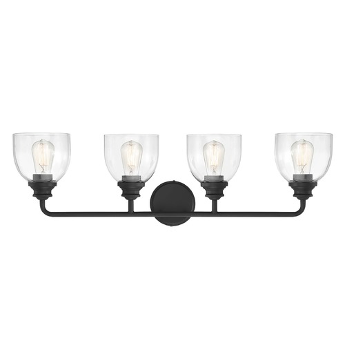 Savoy House Vale 33-Inch Black Bathroom Light by Savoy House 8-7205-4-BK