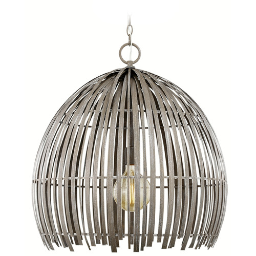 Visual Comfort Studio Collection Visual Comfort Studio Collection Hanalei Washed Pine Pendant Light with Bowl / Dome Shade 6722701-872