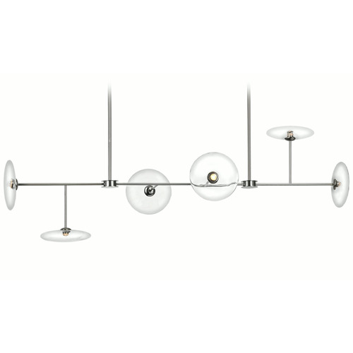 Ian K. Fowler Calvino Linear Chandelier in Nickel by VC Signature