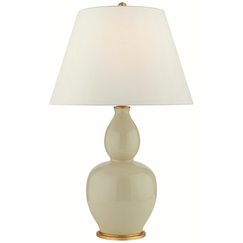 Visual Comfort Signature Collection Visual Comfort Signature Collection Yue Coconut Porcelain Table Lamp with Empire Shade CHA8663ICO-L