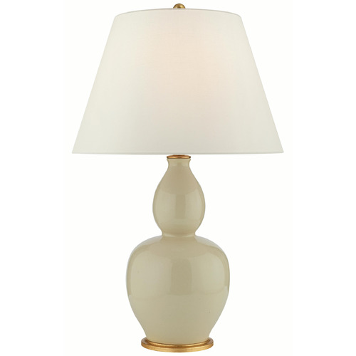 Visual Comfort Signature Collection Yue Coconut Porcelain Table Lamp with Empire Shade