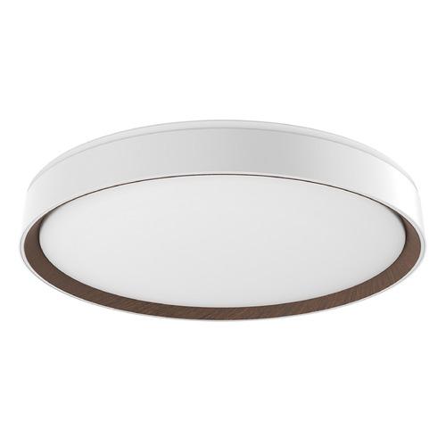 Kuzco Lighting Essex White / Walnut LED Flushmount Light