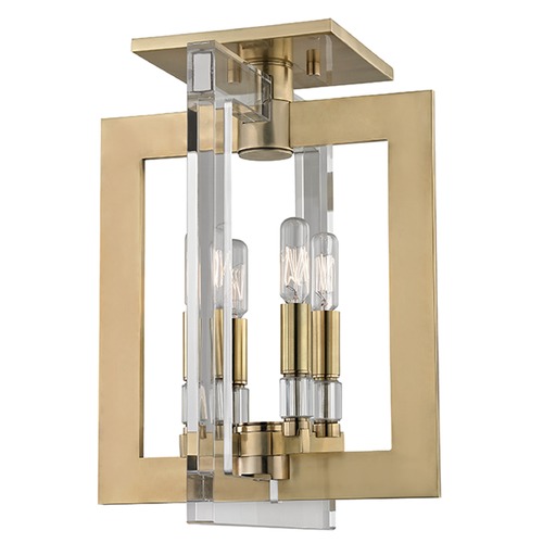 Hudson Valley Lighting Wellington 4-Light Semi-Flush Mount in Aged Brass by Hudson Valley Lighting 9311-AGB