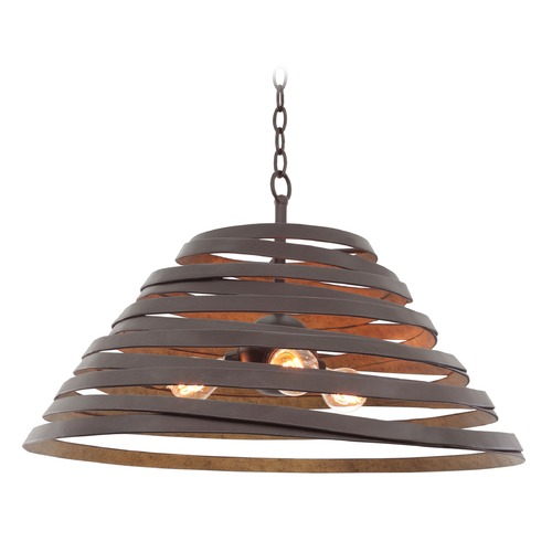 Tempest Bronze Gold Pendant by Kalco Lighting