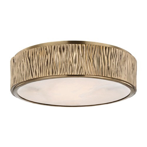 Crispin Aged Brass LED Flush Mount by Hudson Valley Lighting
