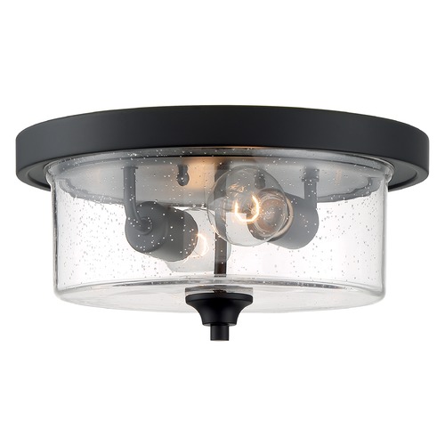 Satco Lighting Bransel Matte Black Flush Mount by Satco Lighting 60/7290