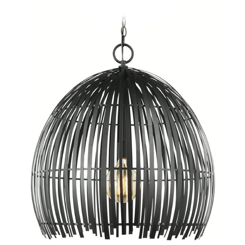 Visual Comfort Studio Collection Visual Comfort Studio Collection Hanalei Midnight Black Pendant Light with Bowl / Dome Shade 6722701-112