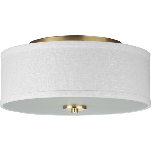 Progress Lighting Inspire 13-Inch Flush Mount in Satin Brass by Progress Lighting P350130-012