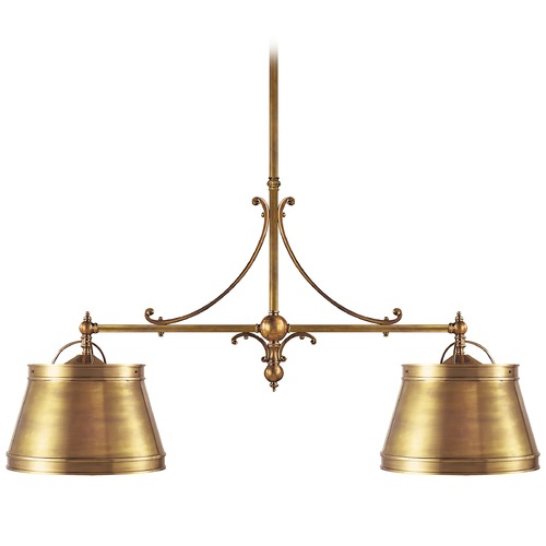 Visual Comfort Signature Collection E.F. Chapman Sloane Shop Light in Antique Brass by Visual Comfort Signature CHC5102ABAB