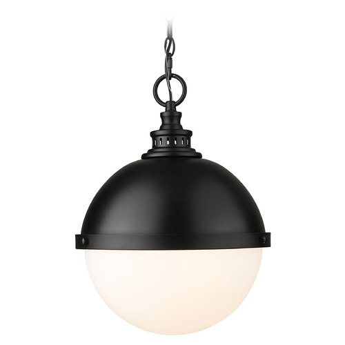 Peyton Matte Black Pendant by Z-Lite
