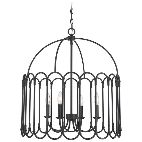 24-Inch Pendant in Matte Black by Meridian