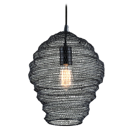 Troy Lighting Troy Lighting Wabi Sabi Soft Black Pendant Light F6773-SBK