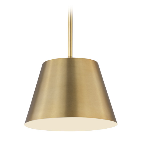 Z-Lite Z-Lite Lilly Rubbed Brass Pendant Light with Empire Shade 2307-12RB