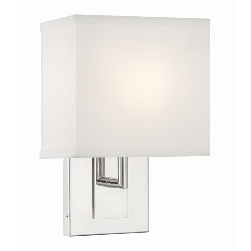 Crystorama Lighting Brent Polished Nickel Sconce