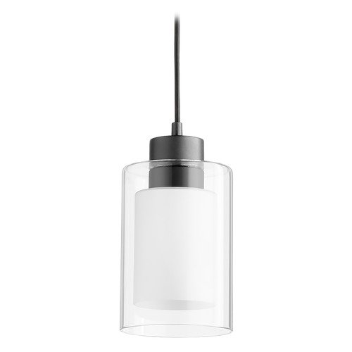 Noir Mini Pendant with Cylindrical Shade by Quorum Lighting