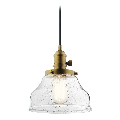Avery 8-Inch Natural Brass Pendant by Kichler Lighting
