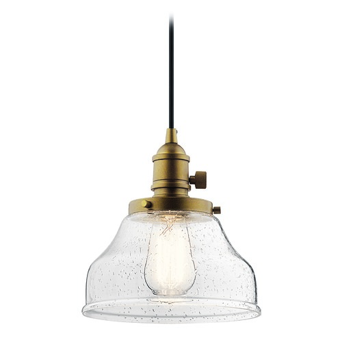 Kichler Lighting Avery 8-Inch Natural Brass Pendant by Kichler Lighting 43850NBR