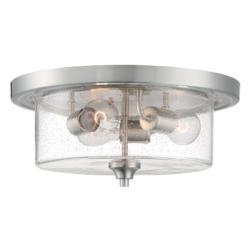 Satco Lighting Bransel Brushed Nickel Flush Mount by Satco Lighting 60/7191