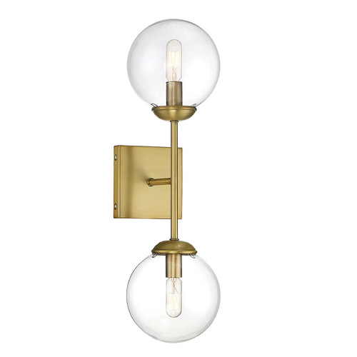 Meridian 20-Inch Wall Sconce in Natural Brass by Meridian M90001NB