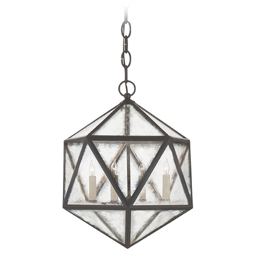 Visual Comfort Signature Collection E.F. Chapman Zeno 18 Facet Hedron Lantern in Iron by Visual Comfort Signature CHC5201AIAM