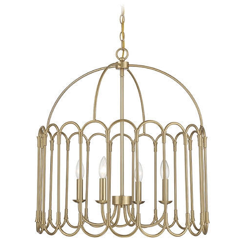 Meridian 24-Inch Pendant in Natural Brass by Meridian M7029NB