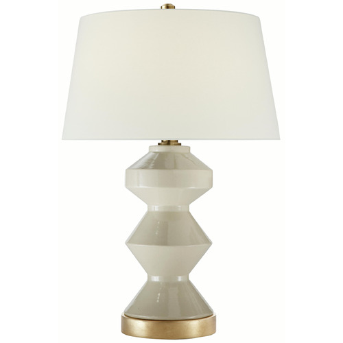 Visual Comfort Signature Collection Weller Coconut Porcelain Table Lamp with Empire Shade