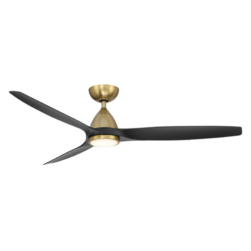 Modern Forms by WAC Lighting Skylark 62-Inch LED Smart Fan in Soft Brass & Black by Modern Forms FR-W2202-62L-SB/MB