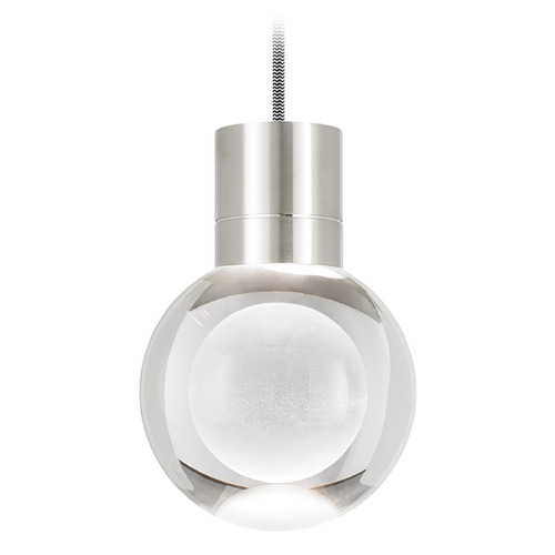 Visual Comfort Modern Collection Mina LED Warm Dim Mini Pendant in Nickel by Visual Comfort Modern 700TDMINAP1CIS-LEDWD