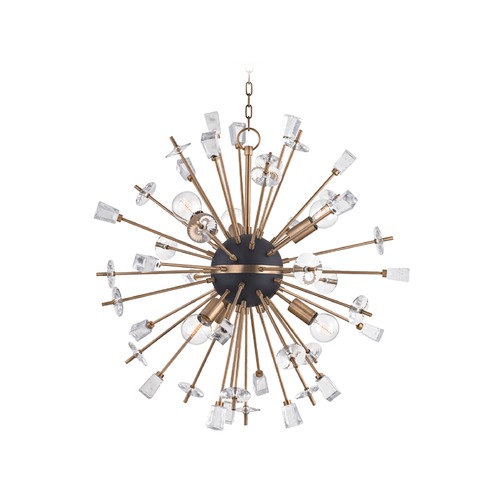 Liberty 32-Inch Chandelier in Aged Brass by Hudson Valley Lighting