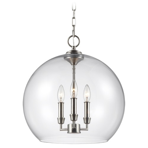 Lawler Satin Nickel Pendant by Visual Comfort Studio